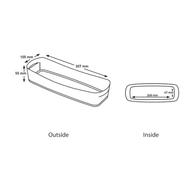 Tavita Leitz MyBox Organiser, lunga, alb/gri