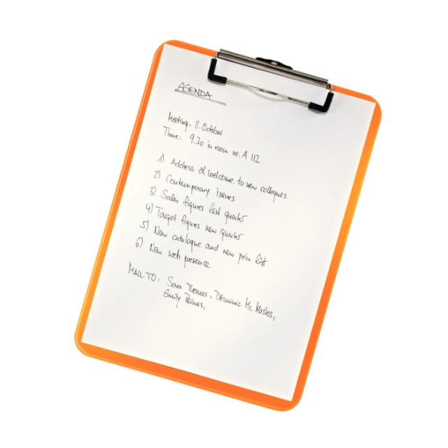 Clipboard Leitz WOW, simplu, PS, A4, 100 coli, galben