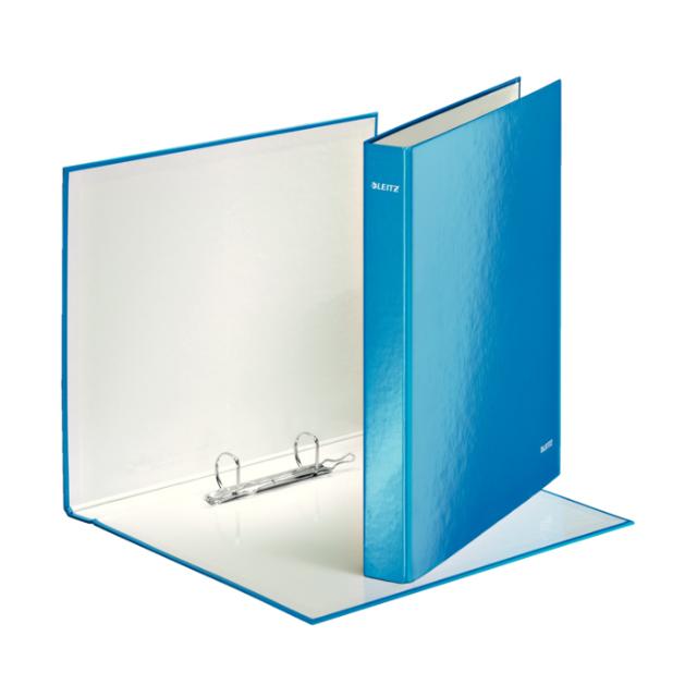 Caiet mecanic Leitz WOW, carton laminat, A4, mecanism 2DR, inel 25 mm, albastru 