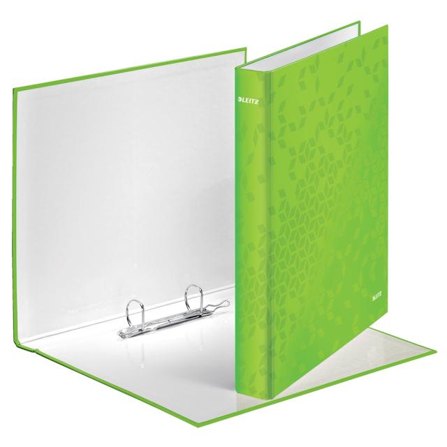 Caiet mecanic Leitz WOW, carton laminat, A4, mecanism 2DR, inel 25 mm, verde