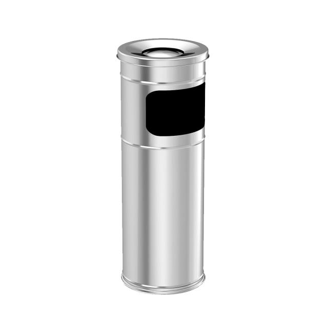 Cos de gunoi cu scumiera din inox, 22 cm