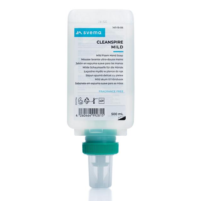Sapun spuma pentru maini SVEMA CLEANSPIRE MILD, fara parfum, fara culoare, 500 ml, rezerva pentru dozator automat LOGAN-A