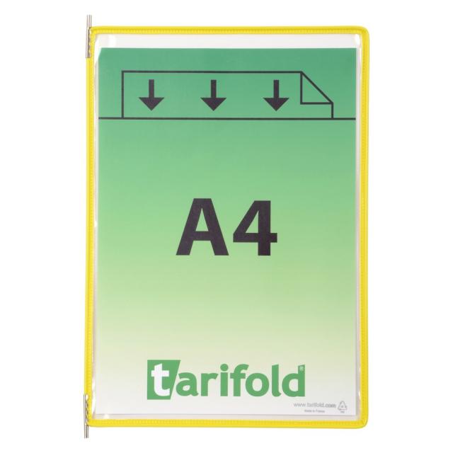 Display Tarifold, A4, 10 bucati/set, galben