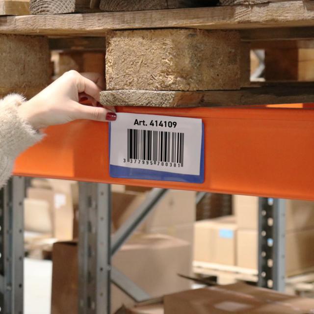 Buzunar logistic magnetic Tarifold, albastru, 160x80 mm, 50 bucati/set