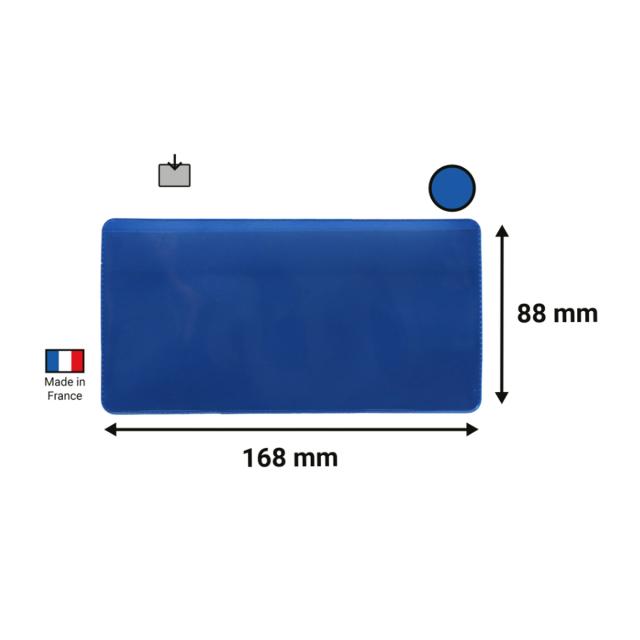 Buzunar logistic autoadeziv Tarifold, albastru, 160x80 mm, 50 bucati/set