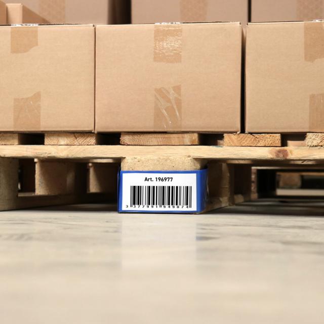 Buzunar logistic picior palet Tarifold, albastru, 145x72 mm, 50 bucati/set