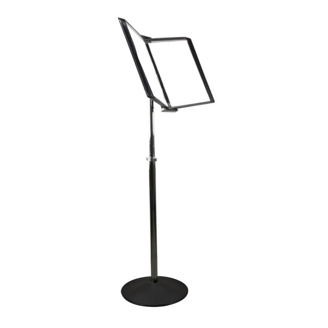 Sistem stand prezentare podea Tarifold, 10 displayuri, A4, negru