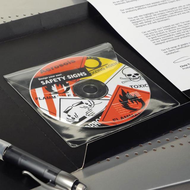 Buzunar autoadeziv cu clapa CD/DVD 3L Office, 10 bucati/set