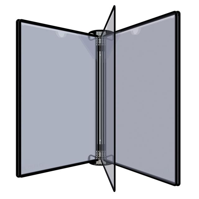 Kit complet Tarifold Pro Wall, prindere magnetica, A4, 10 display-uri PVC, negru