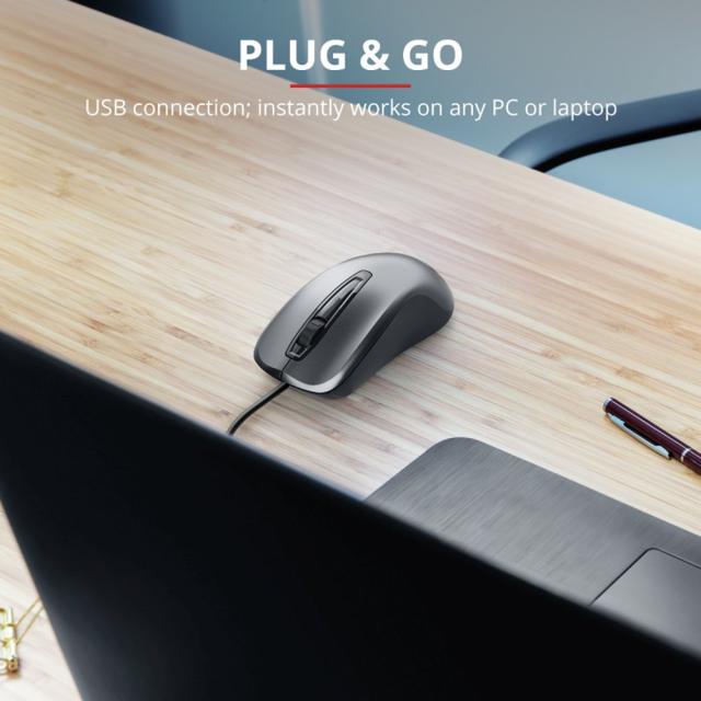 Mouse optic usb Trust Carve negru, office, rezistent, ergonomic