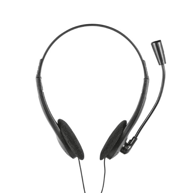 Casti 2x Jack 3.5 microfon ajustabil Trust, negre, rezistente