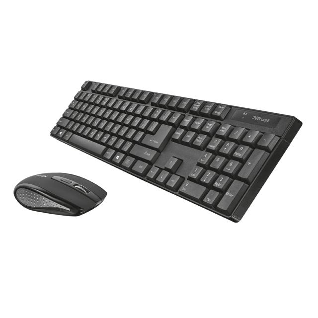 Kit mouse si tastatura wireless Trust Ximo, receiver USB, rezistent, durabil