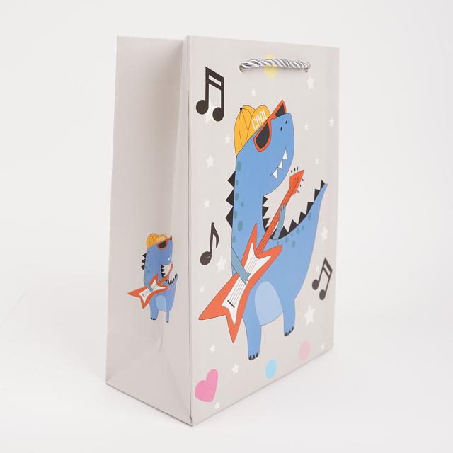 Punga cadou M 18x23x10 cm, design dinozauri