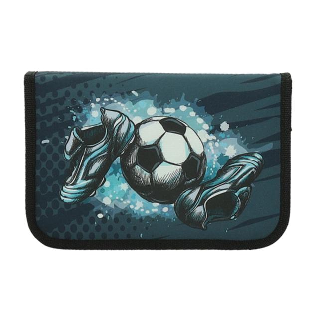 Penar echipat Abc, 1 compartiment, 2 clape, design fotbal