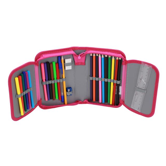 Penar echipat Abc, 1 compartiment, 2 clape, design unicorn