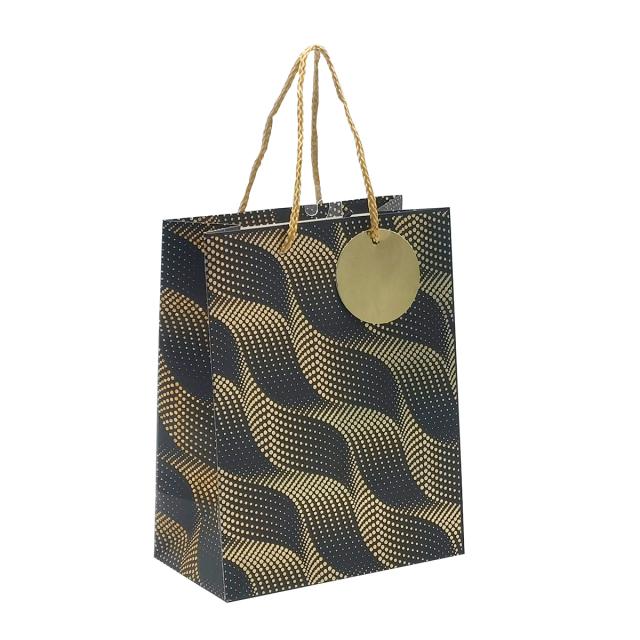 Punga cadou 18x23x10 cm, design negru cu auriu