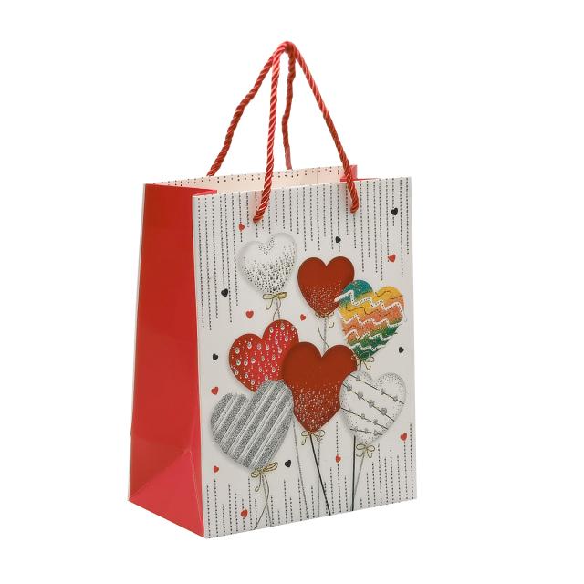 Punga cadou 18x23x10 cm, design inimi