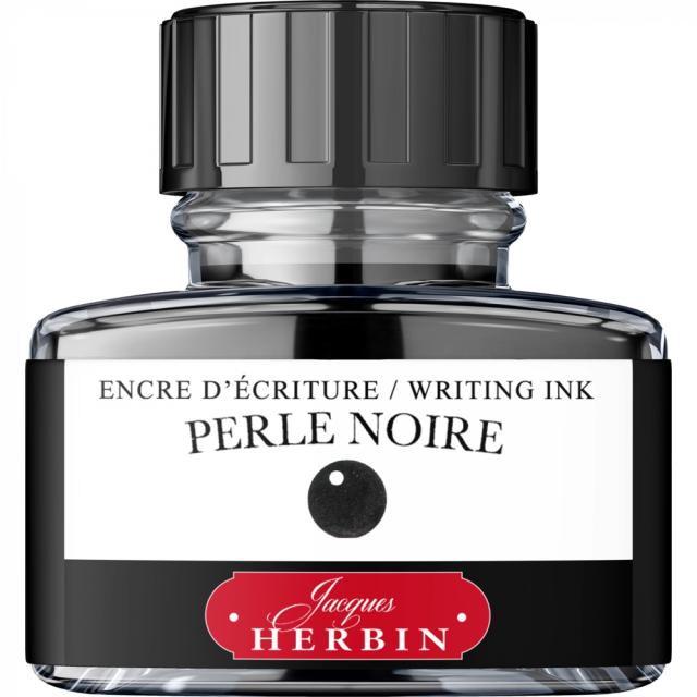 Calimara cerneala stilou, Herbin, 30 ml Jacques Herbin Writing The Pearl of Inks Perle Noir, cerneala neagra, eleganta, pentru stilou.