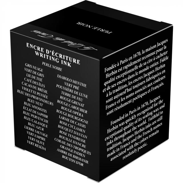 Calimara cerneala stilou, Herbin, 30 ml Jacques Herbin Writing The Pearl of Inks Perle Noir, cerneala neagra, eleganta, pentru stilou.