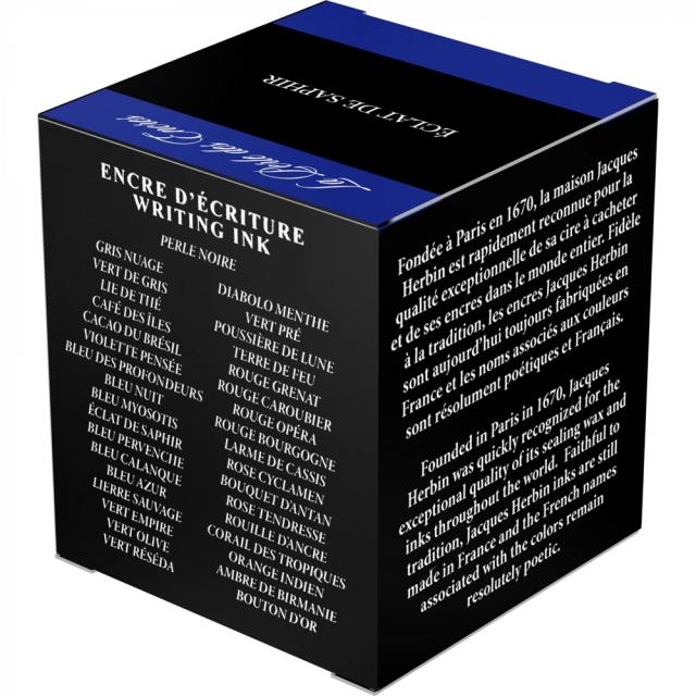 Calimara cerneala, Herbin, Jacques Herbin Writing The Pearl of Inks Eclat de Saphir, 30 ml, albastru vibrant, pentru stilou.
