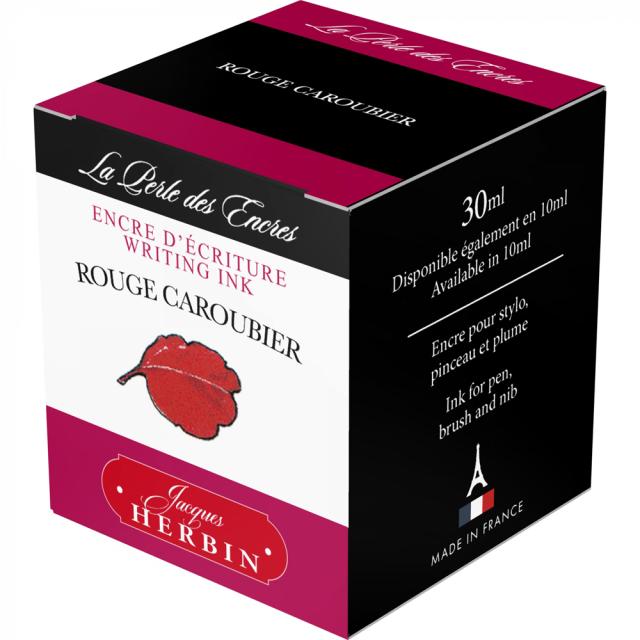 Cerneala stilou, Herbin, Rouge Caroubier, 30 ml, calitate superioara, culoare intensa