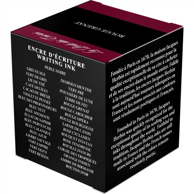 Calimara cerneala stilou, Herbin, Rouge Grenat, 30 ml, rosu intens, calitate premium