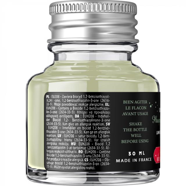 Calimara cerneala, Herbin, 30 ml Jacques Herbin Fine Arts Pigmented Phosphorescente, fosforescenta, vizibila in intuneric, pentru stilou sau toc