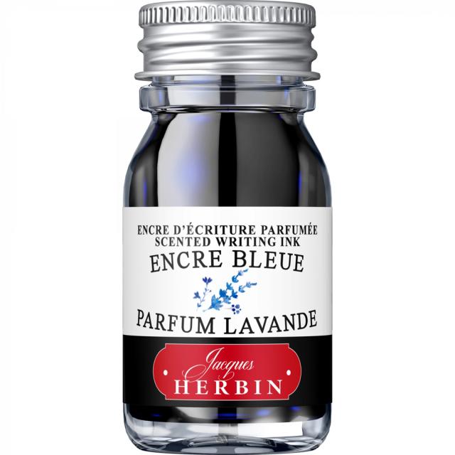 Cerneala, Herbin, Calimara 10 ml Jacques Herbin Scented Blue, parfum lavanda, albastra, aroma relaxanta