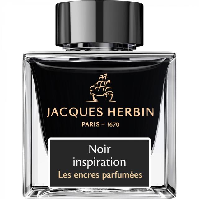 Calimara cerneala parfumata, Herbin, Jacques Herbin Prestige Scented Noir Inspiration, 50 ml, negru, eleganta.