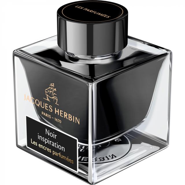 Calimara cerneala parfumata, Herbin, Jacques Herbin Prestige Scented Noir Inspiration, 50 ml, negru, eleganta.