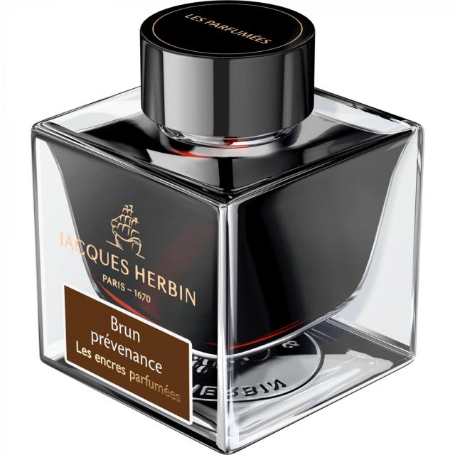 Cerneala parfumata, Herbin, 50 ml Jacques Herbin Prestige Scented Brun Prevenance, aroma unica, culoare maro, calitate premium