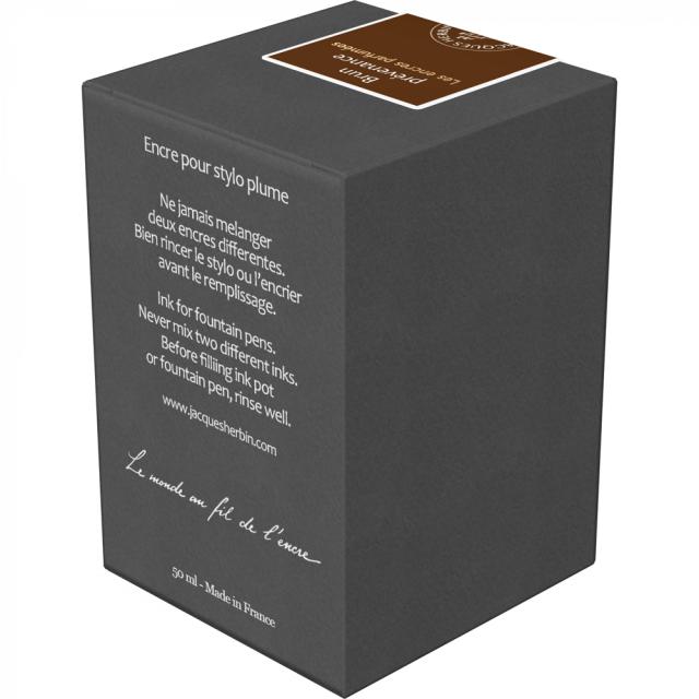 Cerneala parfumata, Herbin, 50 ml Jacques Herbin Prestige Scented Brun Prevenance, aroma unica, culoare maro, calitate premium