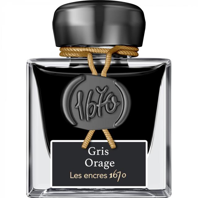 Calimara cerneala, Herbin, Prestige 1670 Gris Orange, 50 ml, nuanta eleganta, calitate superioara