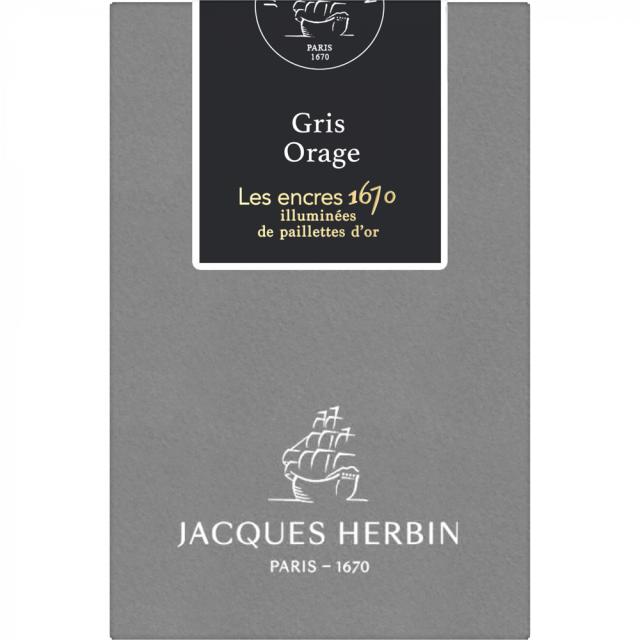 Calimara cerneala, Herbin, Prestige 1670 Gris Orange, 50 ml, nuanta eleganta, calitate superioara