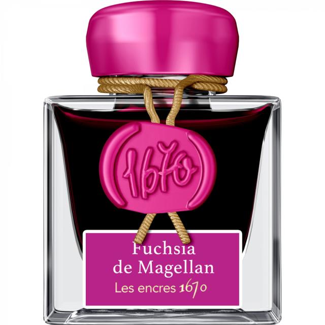 Calimara cerneala, Herbin, Prestige 1670 Fuchsia de Magellan, 50 ml, nuanta fucsia, editie speciala.