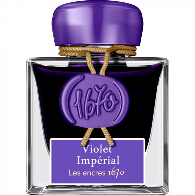 Cerneala, Herbin, Prestige 1670 Violet Imperial, calimara 50 ml, nuanta violet, editie speciala