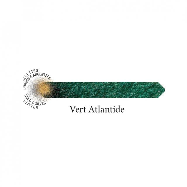 Calimara cerneala, Herbin, Prestige 350th Anniversary Vert Atlantide, 50 ml, verde vibrant, editie aniversara