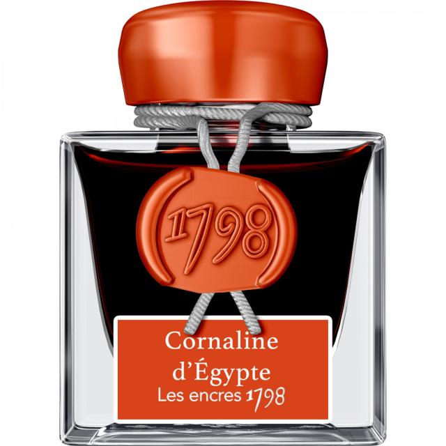 Calimara cerneala, Herbin, Jacques Herbin Prestige 1798 Cornaline d'Egypte, 50 ml, nuanta chihlimbar, editie speciala