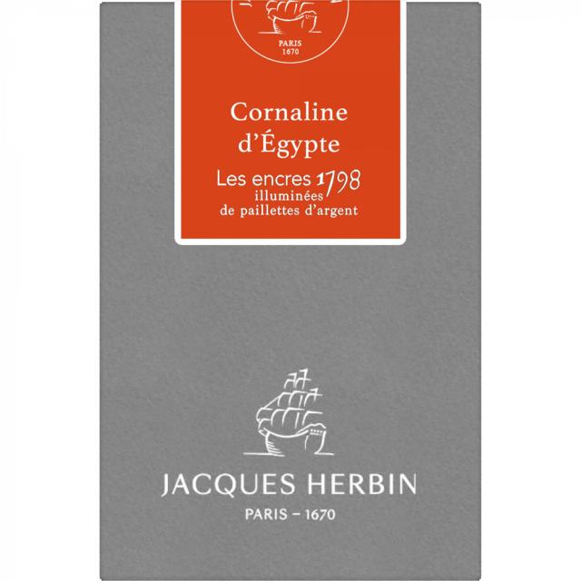Calimara cerneala, Herbin, Jacques Herbin Prestige 1798 Cornaline d'Egypte, 50 ml, nuanta chihlimbar, editie speciala
