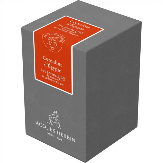 Calimara cerneala, Herbin, Jacques Herbin Prestige 1798 Cornaline d'Egypte, 50 ml, nuanta chihlimbar, editie speciala