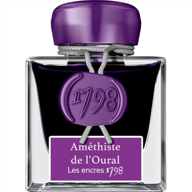 Cerneala pentru stilou, Herbin, Prestige 1798 Amethyste de l'Oural, 50 ml, mov intens, editie speciala 
