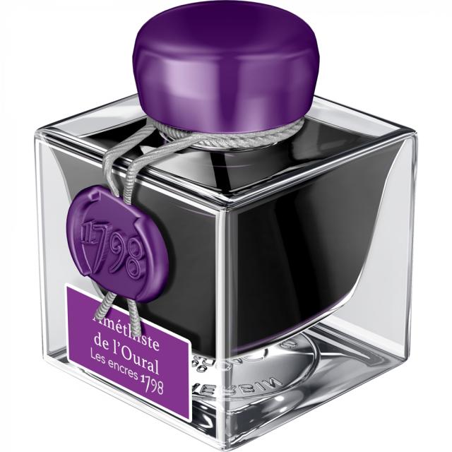 Cerneala pentru stilou, Herbin, Prestige 1798 Amethyste de l'Oural, 50 ml, mov intens, editie speciala 