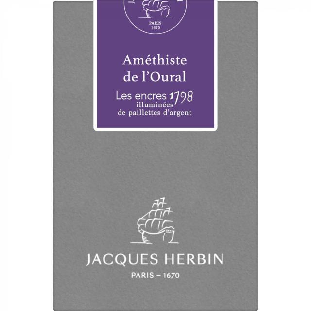 Cerneala pentru stilou, Herbin, Prestige 1798 Amethyste de l'Oural, 50 ml, mov intens, editie speciala 