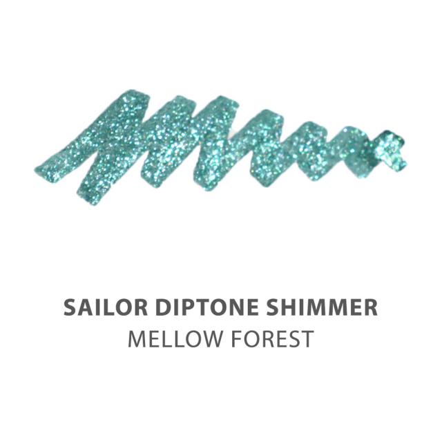 Calimara cerneala, Sailor, Diptone Shimmer Mellow Forest, 20 ml, sidefata, nuanta Mellow Forest