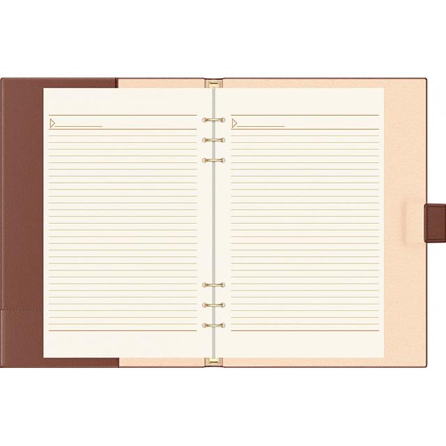 Organizer A4 6 inele Precision Novaskin Cognac