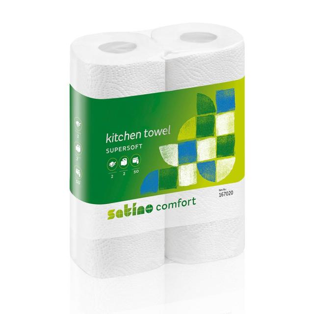 Prosoape bucatarie Wepa Comfort, 2 straturi, alb, 2 role/set