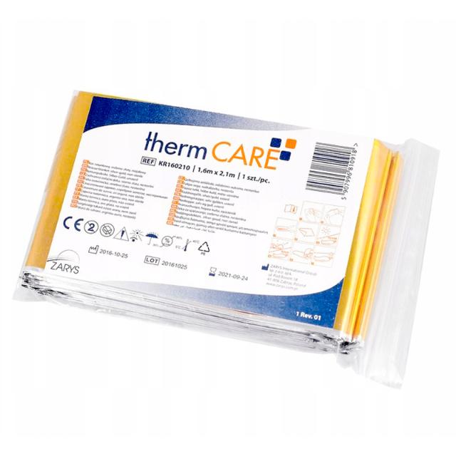Patura ignifuga aluminizata THERMCARE EMERG 210x160 cm, 12 bucati/set