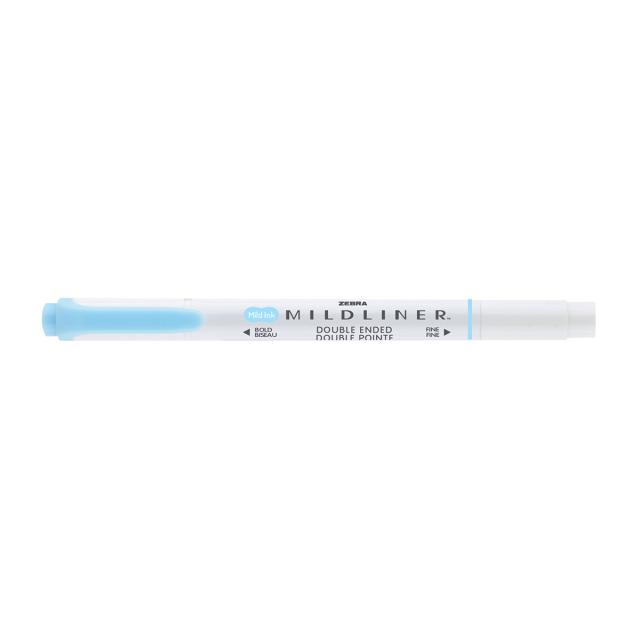 Textmarker cu doua capete Zebra, Mildliner, albastru