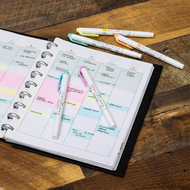 Textmarker cu doua capete Zebra, Mildliner, albastru