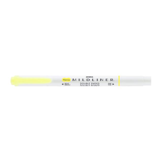 Textmarker cu doua capete Zebra, Mildliner, galben